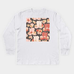 Boots and Flowers Kids Long Sleeve T-Shirt